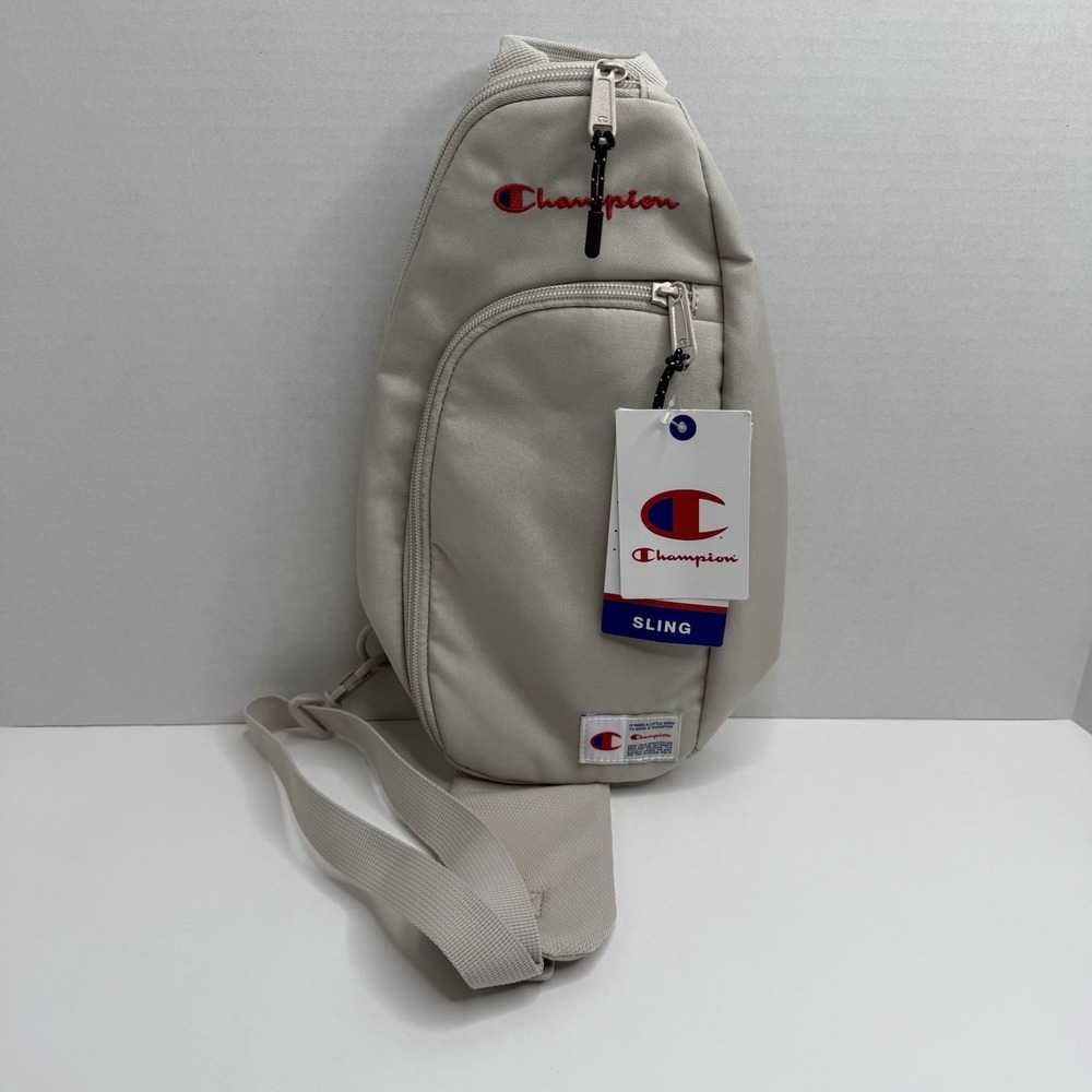 Champion Sling Backpack Crossbody Bag Beige One Strap Chest Pack CS2-3030 NEW